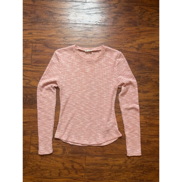 Intimately By Free People Tops - Intimately Free People Pink Space Dye Ribbed Long Sleeve Top XS